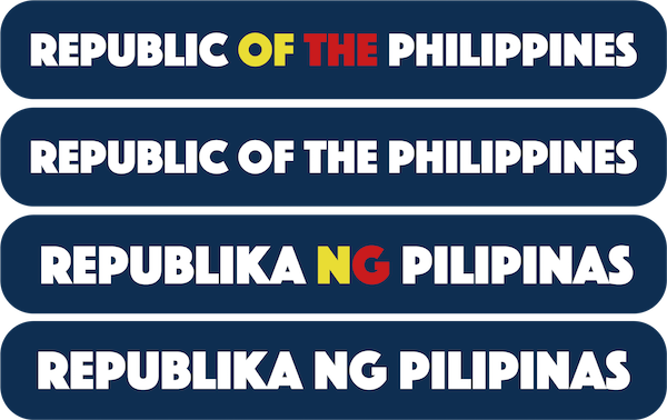 PILIPINAS – PHILIPPINES シンプルTシャツ(2パターン12タイプあり)